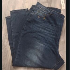 New, Kohl's, Plus Size 4X Classic Indigo Ankle Jeans Plus